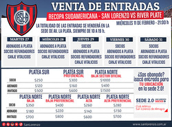 Se larga la venta de plateas