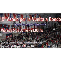 Se viene el 19º Asado por la Vuelta a Boedo